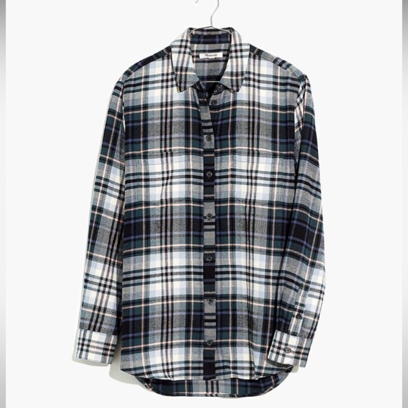 Madewell Flannel Sunday Shirt in Cronston Plaid size Small J80 - Picture 6 of 10